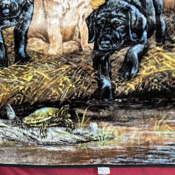 Turtle Hunters by Terry Doughty Labrador Puppies fleece blanket - Picture 3 of 8